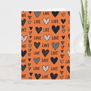 Carte de vœux amour doodle sincère