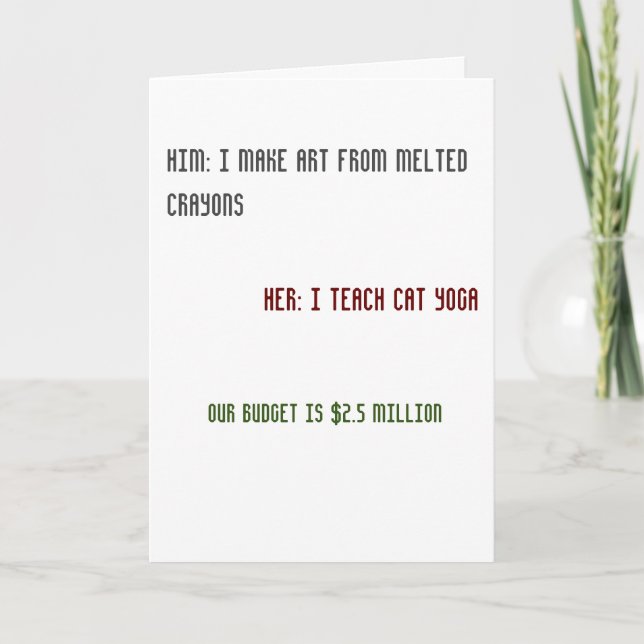 Carte de voeux amusante (Devant)