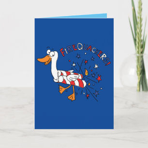 Carte de voeux amusante 4 juillet canard
