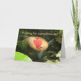 Carte de voeux amusante de poisson rouge