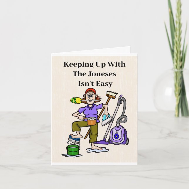 Carte de voeux amusante du jour des domestiques (Devant)