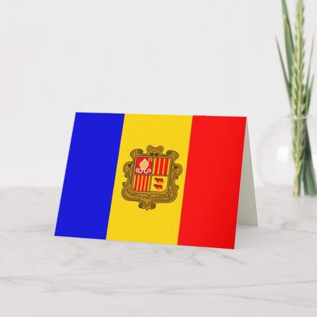carte de voeux andorra flag (Devant)