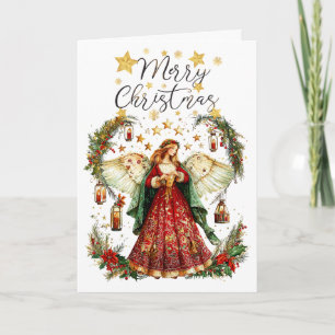 Carte de vœux Ange de Noël et Joyeux Noël
