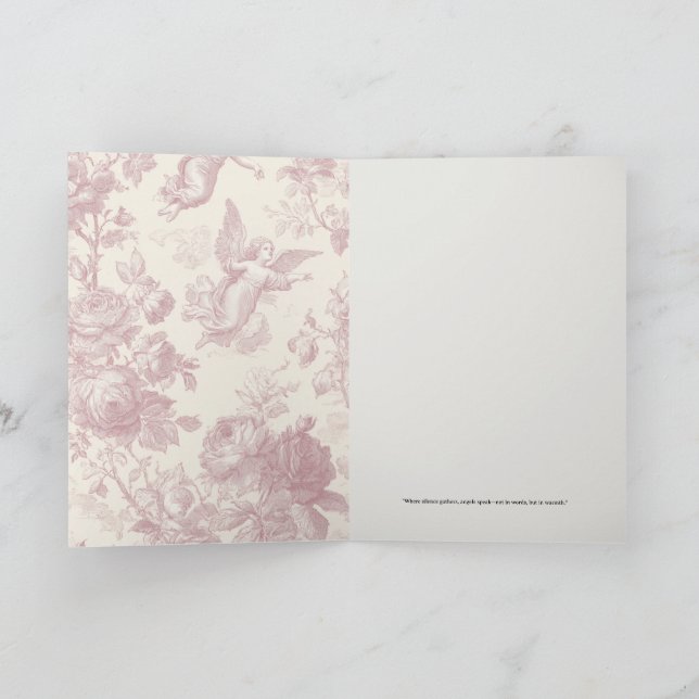 Carte de vœux ange de notes célestes (Intérieur)