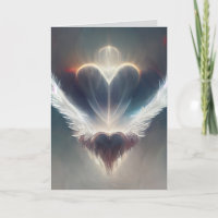 Carte de vœux Ange du cœur