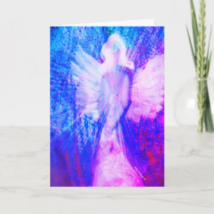 Carte de vœux Ange Éthéré Rose Pensant à toi