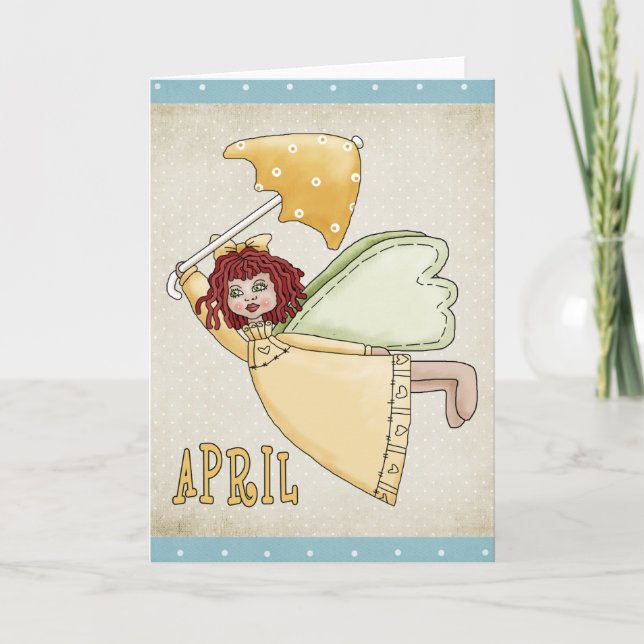 Carte de voeux Angel Blank April (Devant)