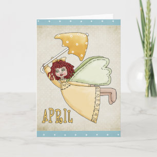 Carte de voeux Angel Blank April