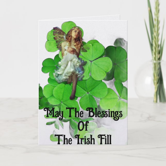 Carte de vœux Angel Blessings Of The Irish (Devant)