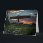 Carte De Voeux Angel Of The North<br><div class="desc">Photo d'un beau coucher de soleil avec The Angel Of The North Public Sculpture à Gateshead,  Tyne and Wear,  North East England par le photographe Dave Fletcher</div>