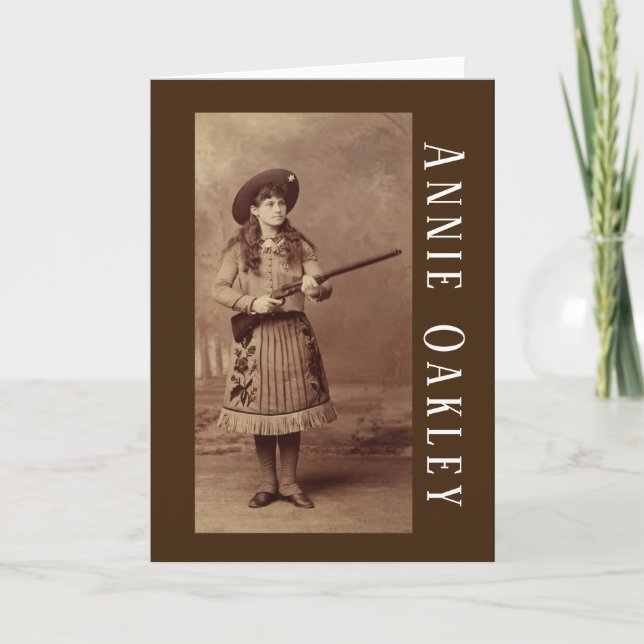 Carte de voeux Annie Oakley Sharpshooter (Devant)