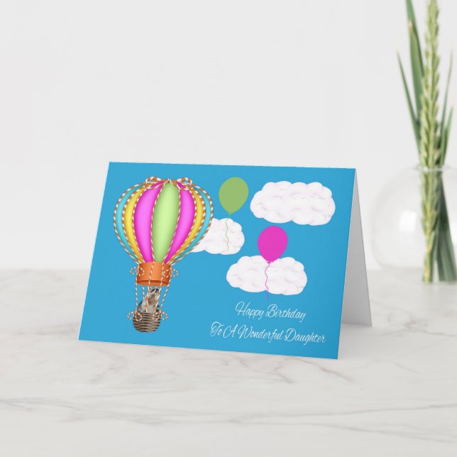 Carte de voeux Anniversaire À Fille (Devant)