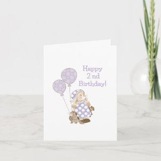 Carte de voeux Anniversaire Baby Girl Two
