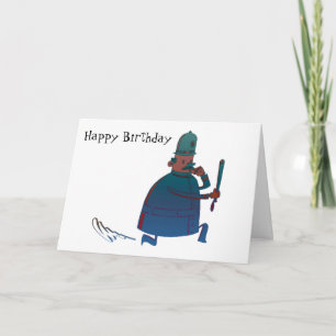 Carte de voeux Anniversaire Cartoon Policeman