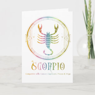 Carte de voeux Anniversaire Compatibilité Scorpio