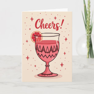 Carte de vœux anniversaire Coupe festive