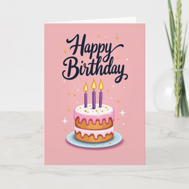 Carte de Vœux Anniversaire Fantaisiste (Devant)