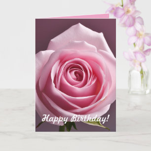 Carte de voeux Anniversaire Rose