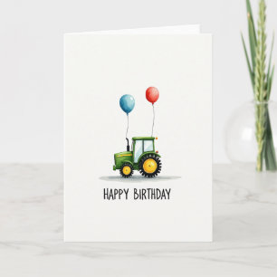 Carte de Vœux Anniversaire Véhicule Aquarelle Joye