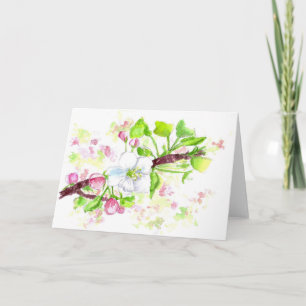 Carte de voeux Apple Blossom Watercolor