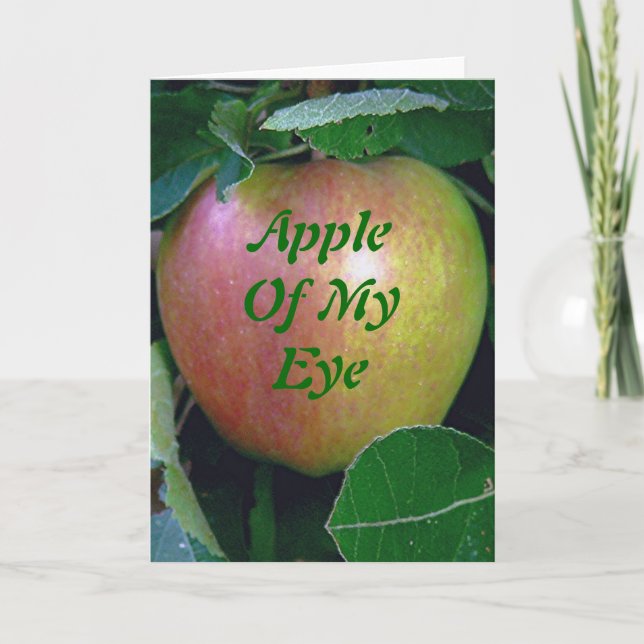 Carte de voeux "Apple Of My Eye" (photo de pomme) (Devant)