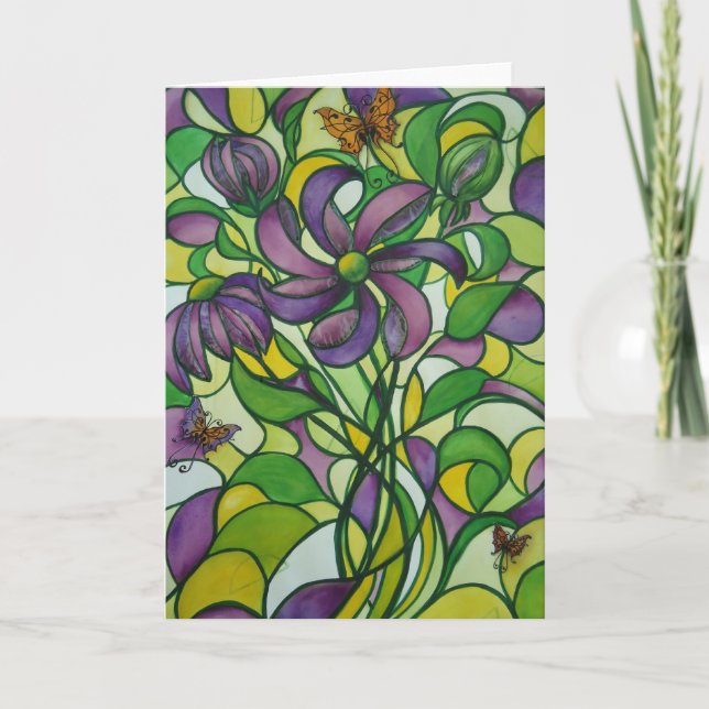 Carte de voeux aquarelle (Devant)