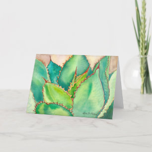 Carte de voeux Aquarelle Agave #2