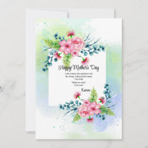 Carte de vœux aquarelle de printemps