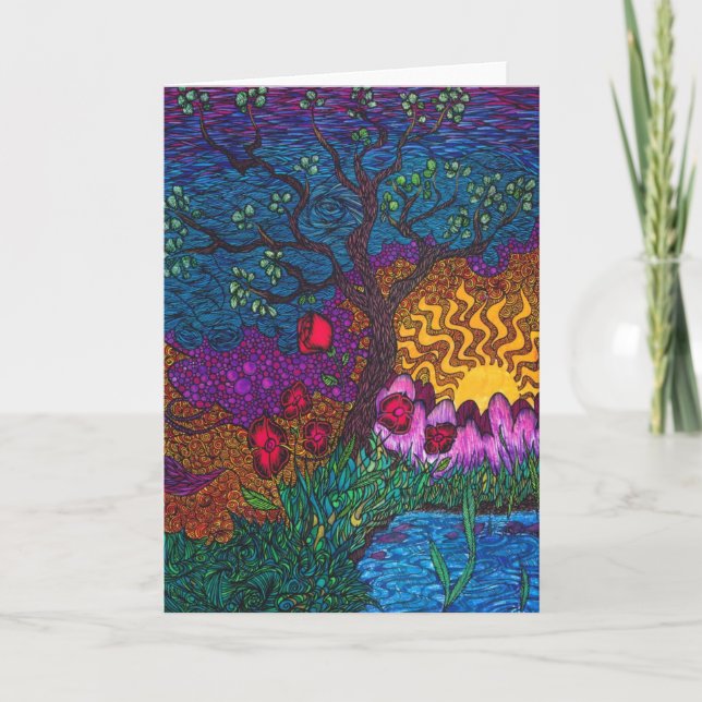 Carte de voeux "Arbre" (Devant)