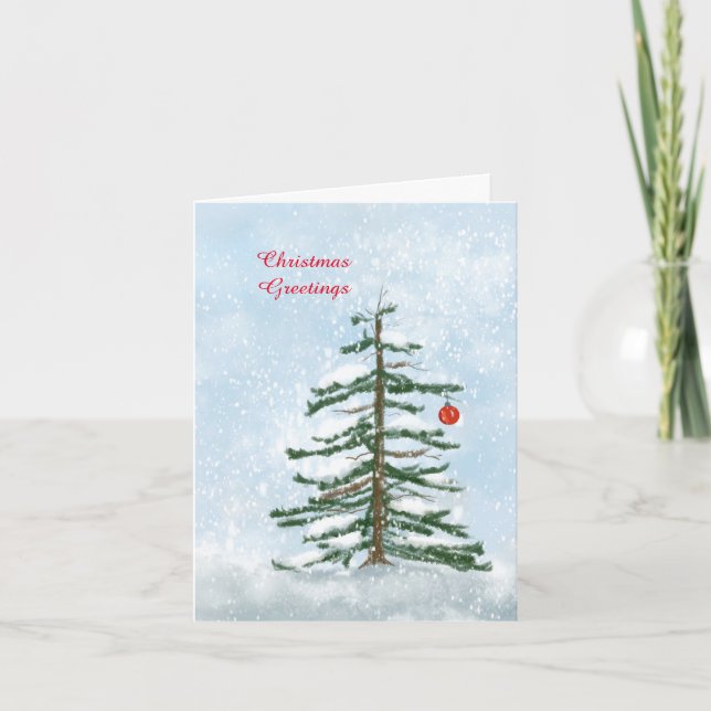 Carte de vœux arbre de Noël (Devant)