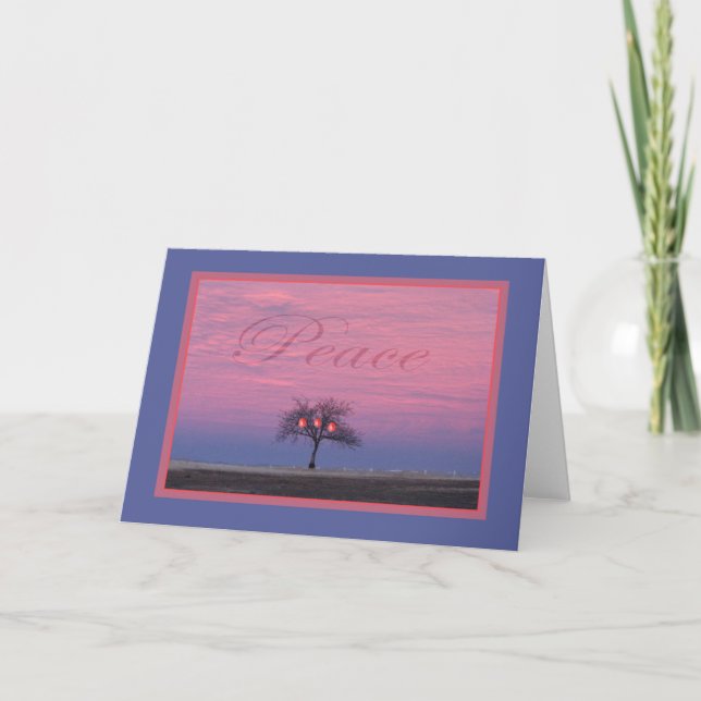 Carte de voeux Arbre de Paix avec Persimmons (Devant)