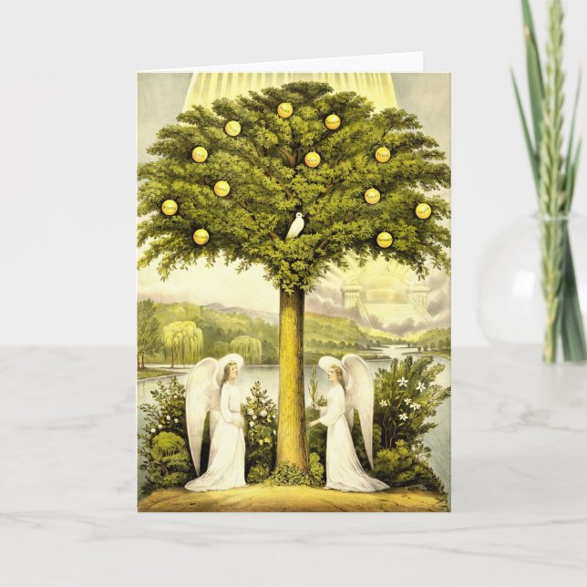 Carte de voeux Arbre de vie (Devant)