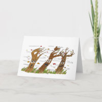 Carte de voeux Arbres d'automne