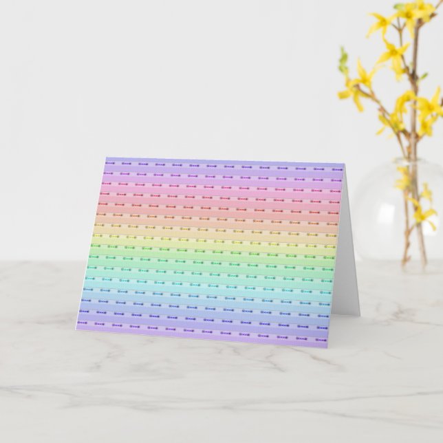 Carte de voeux - Arc-en-ciel (Fleur jaune)