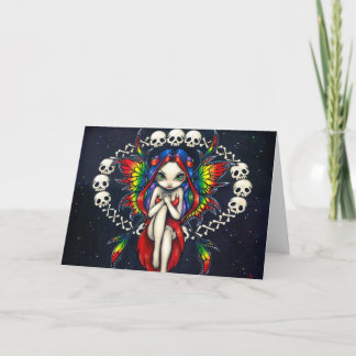 Carte de voeux "Arc en ciel des os"