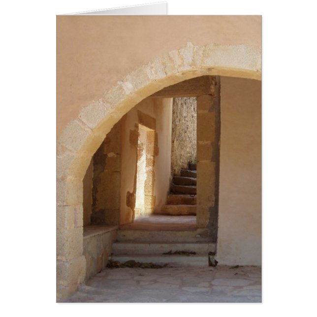 Carte de voeux Arch & Steps Architecture grecque (Devant)