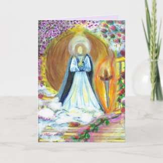 Carte de voeux Archangel Uriel avec message inspir