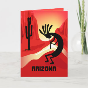 Carte de voeux Arizona Kokopelli Sunset