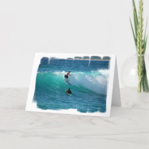 Carte de voeux Arrière - plan surf