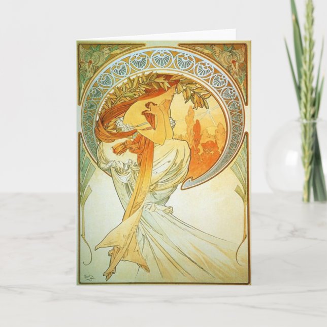 Carte de vœux Art Nouveau (Devant)