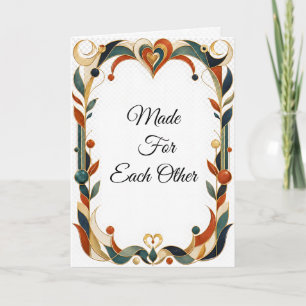 Carte de vœux Art Nouveau romantique Faite l'un po