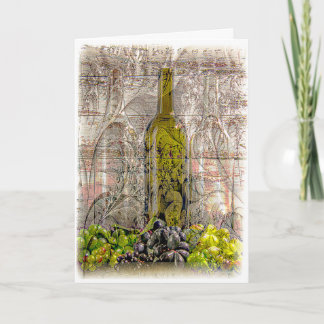 Carte de voeux Art numérique de raisin vintage