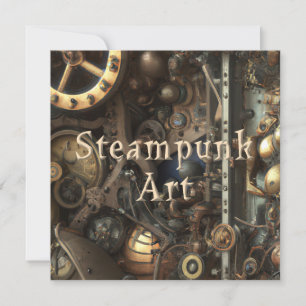 Carte de voeux Art Steampunk