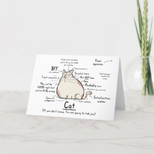 Carte de voeux Art Wordy Cat