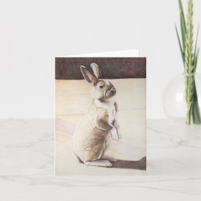 Carte de vœux artistique de lapin (Devant)
