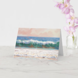 Carte de vœux artistique de plage tropicale océani