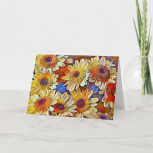 Carte de vœux artistique Fleurs d'Automne