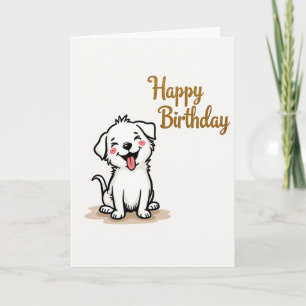 Carte de vœux artistique pour chien fantaisiste