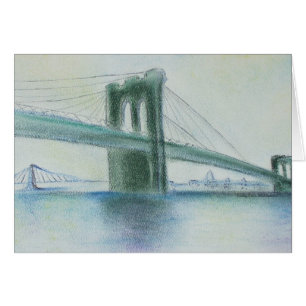 Carte de vœux artistique pour le pont de Brooklyn