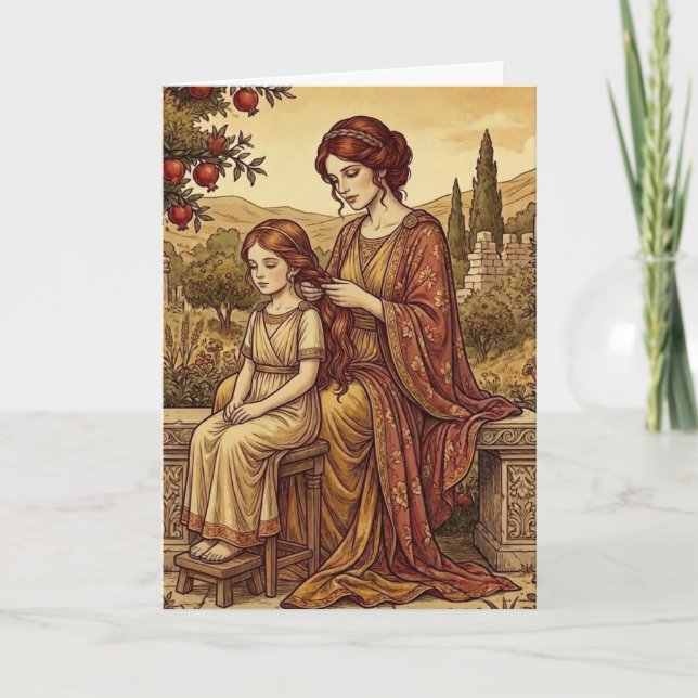 Carte de vœux artistique pour mère et fille (Devant)